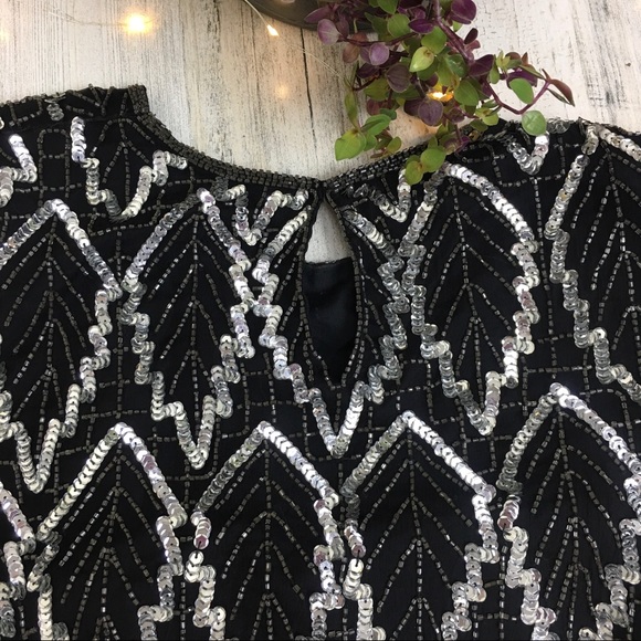 Vintage Laurence Kazar Beaded Leaf Blouse - Picture 5 of 8